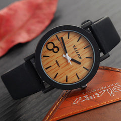 Men's Minimalist Wood Look Fashion Watch