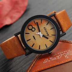 Men's Minimalist Wood Look Fashion Watch