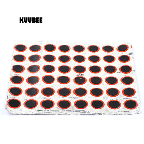 KUUBEE 48 x 25mm Round Bicycle Bike Tire Tyre Rubber Patch Piece Repair tools kits for Cycling Tyre Puncture Repair